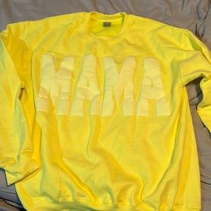 Mama puffy writing sweatshirt . Worn once . Great condition